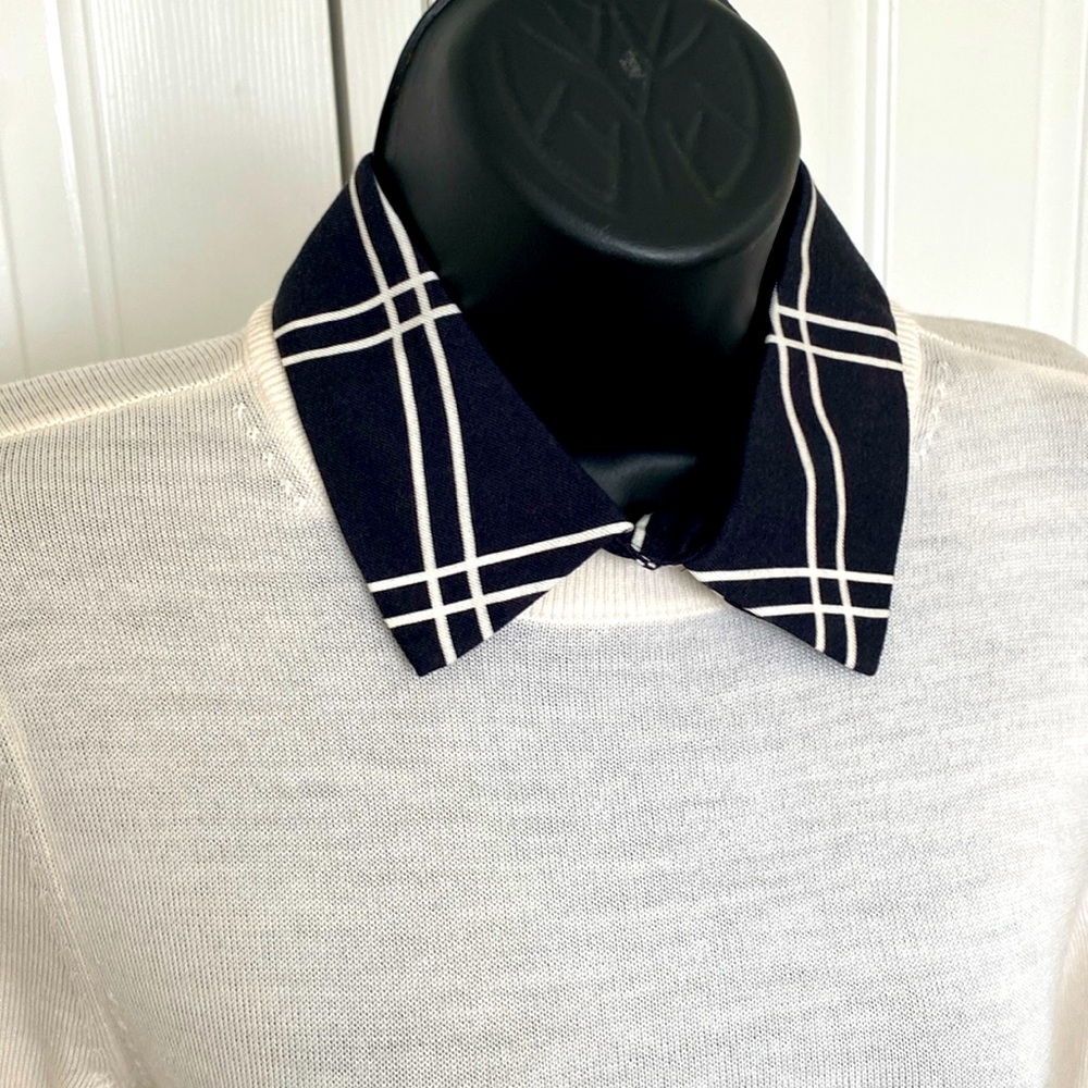Alice + Olivia Porla Collared Wool Sweater Top Size Small NWT - Picture 3 of 8